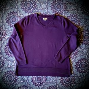GRAPE-PLUM V NECK